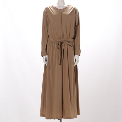 ウエストゴムリボンベルト付きワンピース