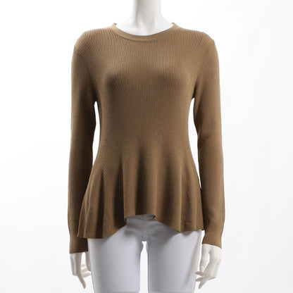 ぺプラムデザインリブニット