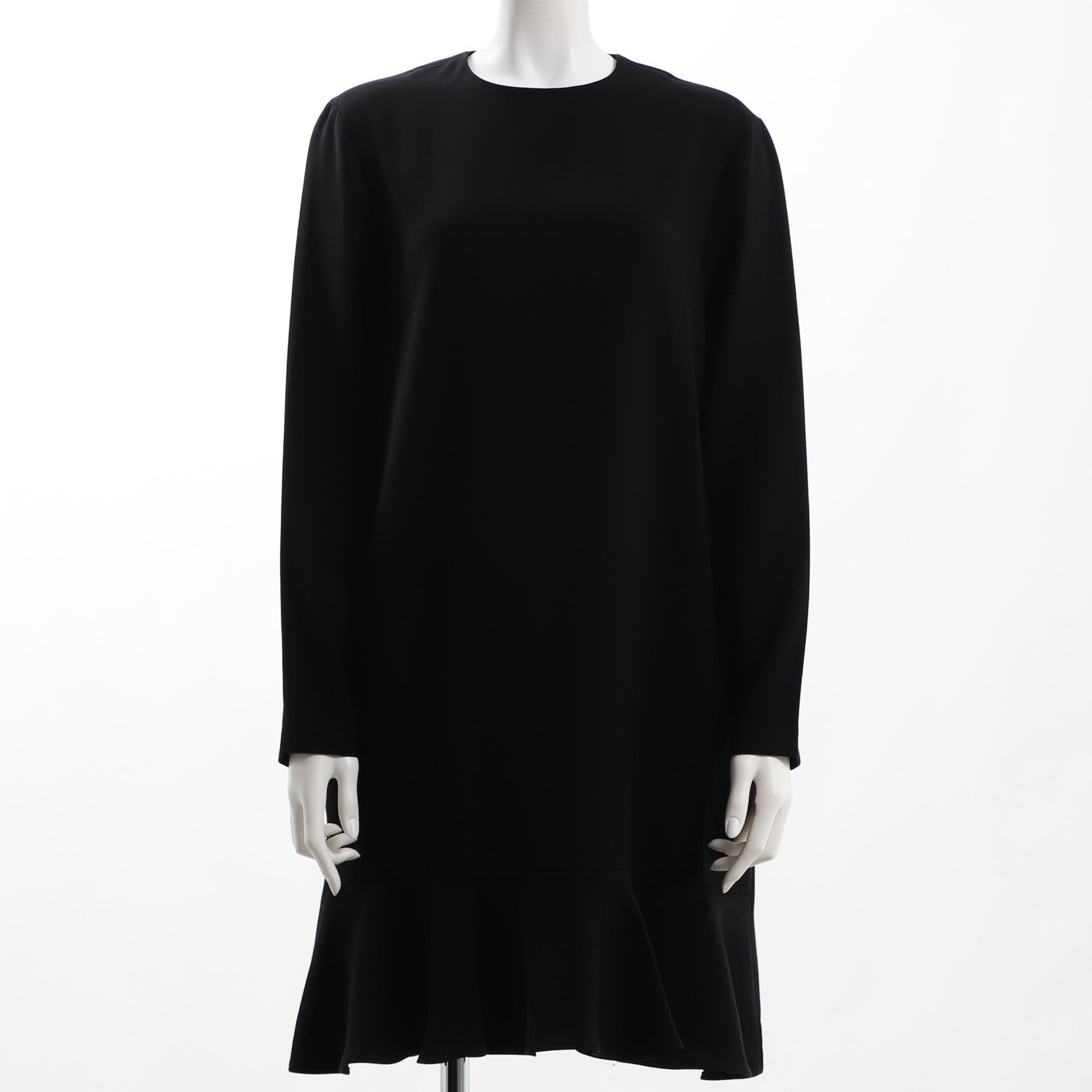 裾の切り替えデザインクルーネックワンピース