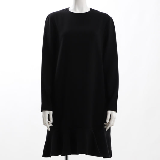 裾の切り替えデザインクルーネックワンピース