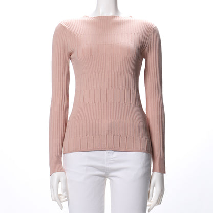 ランダムリブスラッシュドネックニット