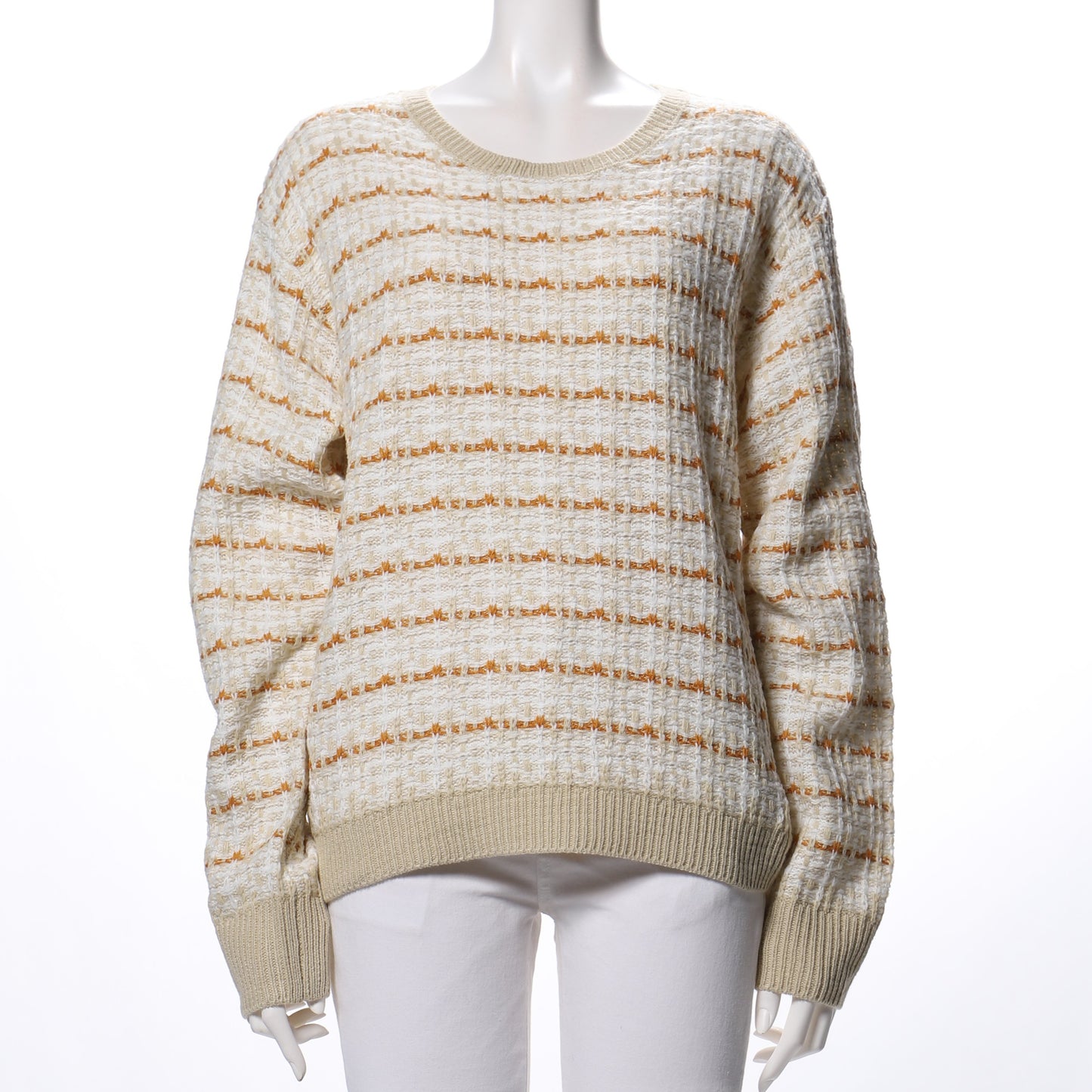 ドロップショルダーツイード風ニット