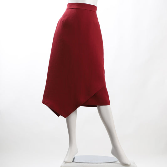 イレギュラーヘムセミタイトスカート