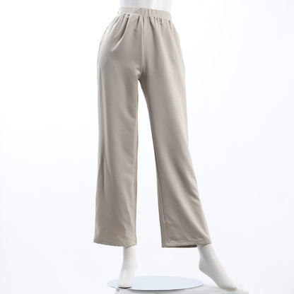 マットサテンカラーストレートパンツ