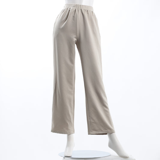 マットサテンカラーストレートパンツ