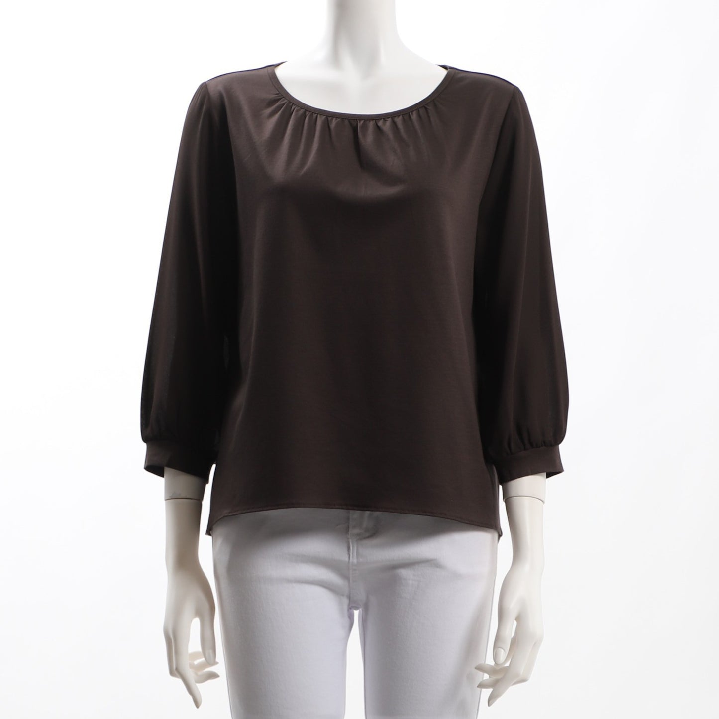 ギャザーネックカットソー