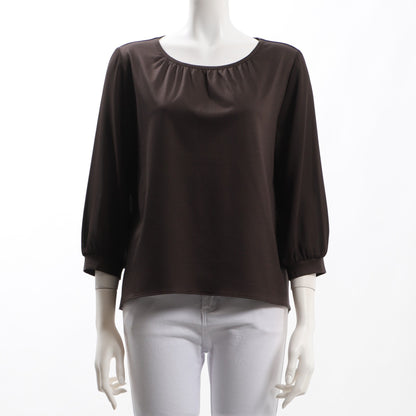 ギャザーネックカットソー