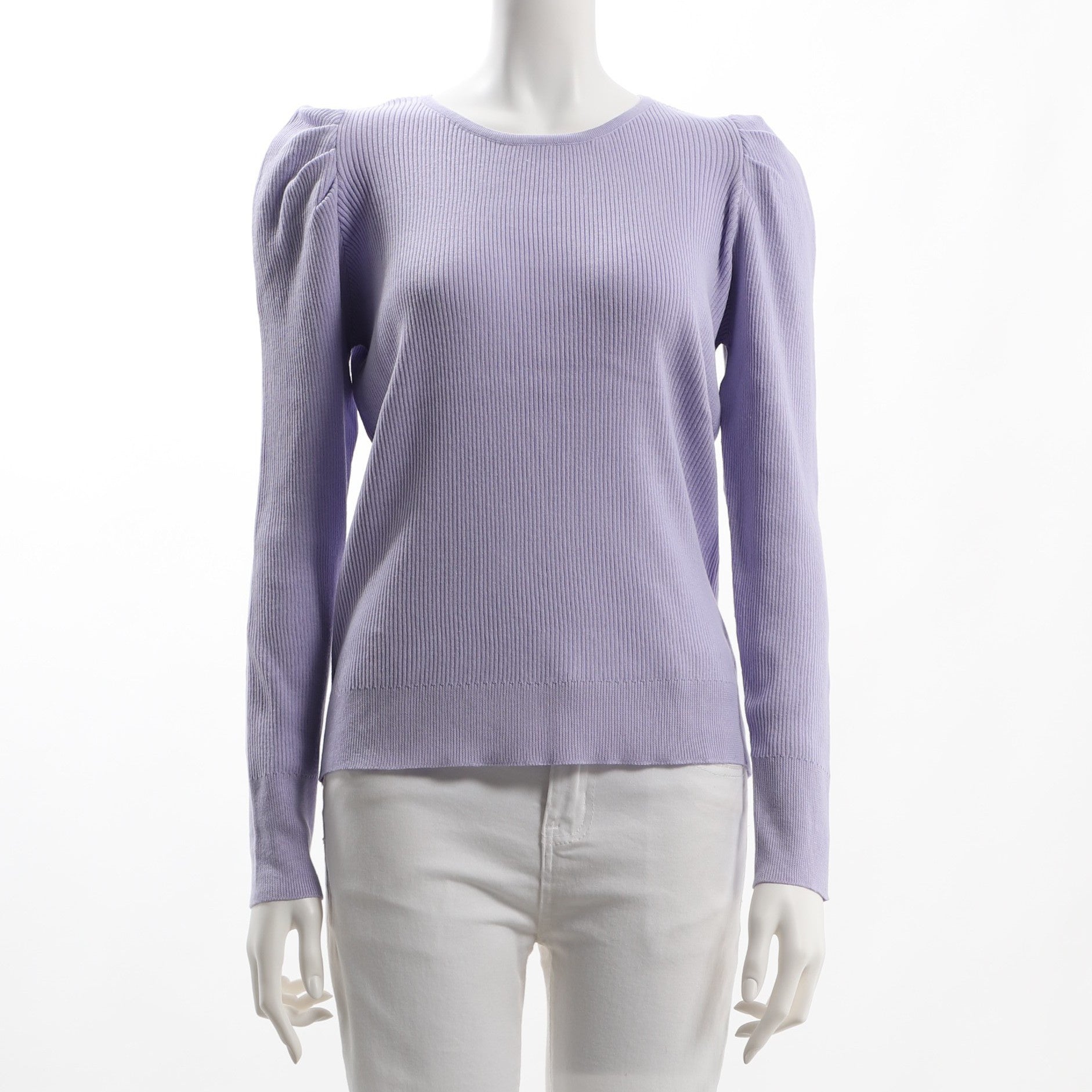 パフスリーブリブニット