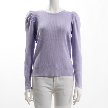 パフスリーブリブニット