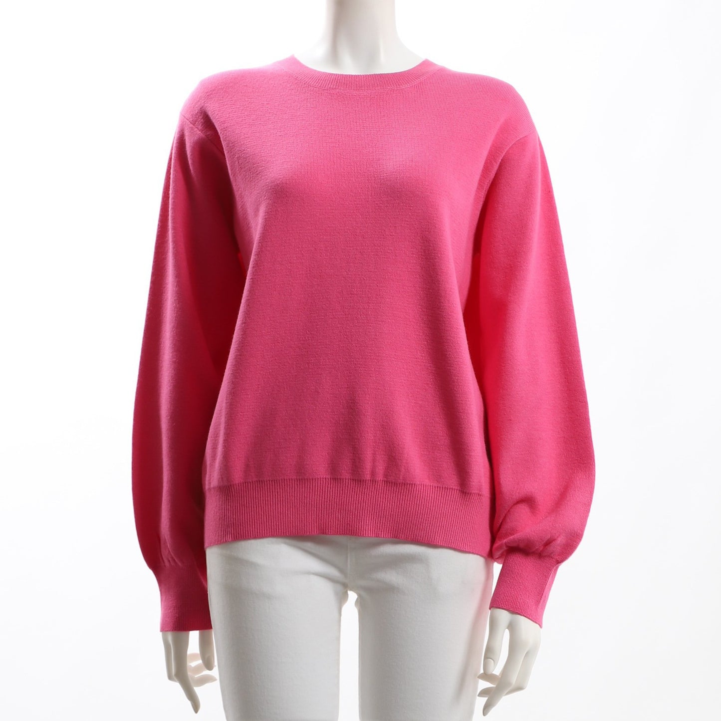 ボリュームスリーブクルーネックニット