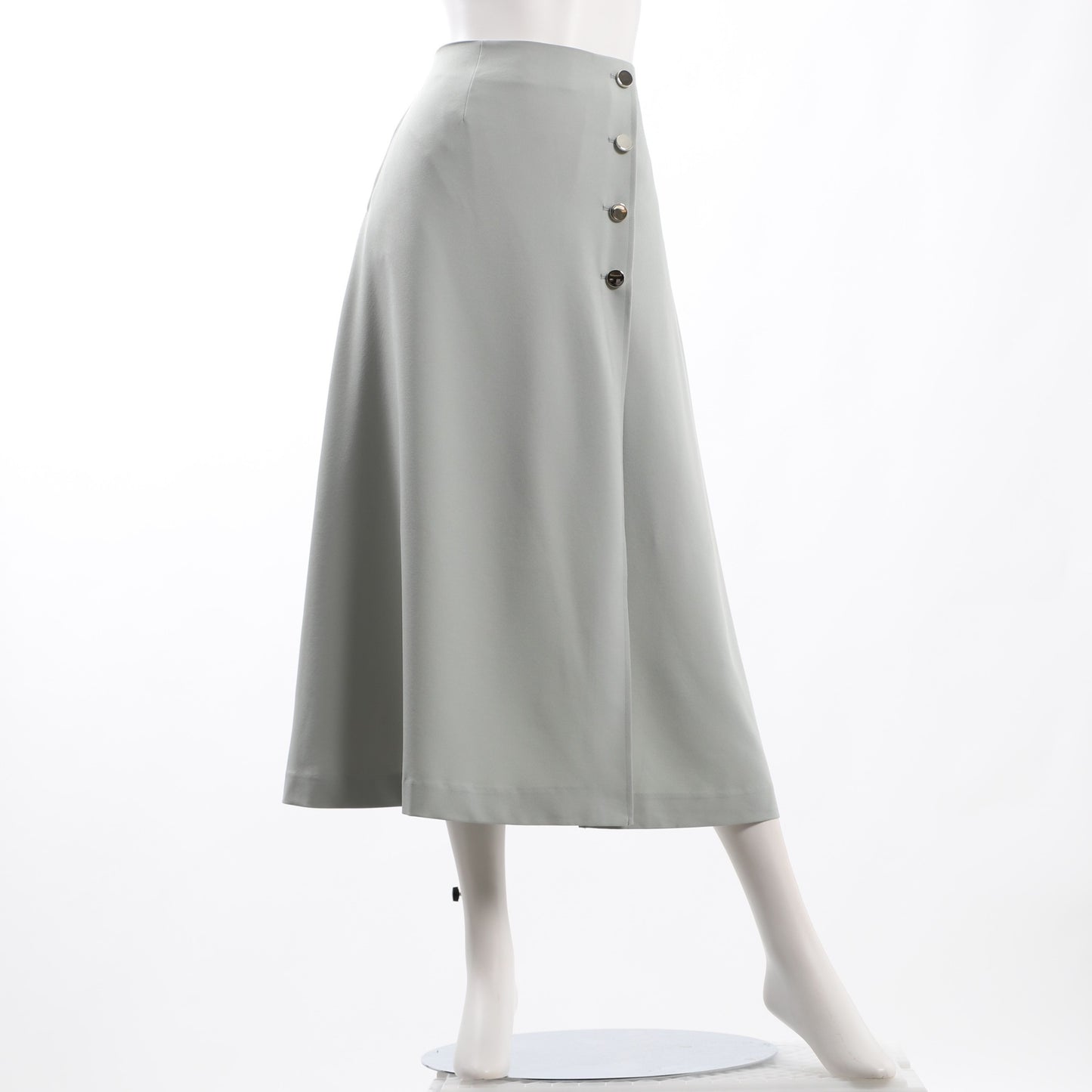 フロントボタンAラインスカート