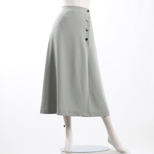 フロントボタンAラインスカート
