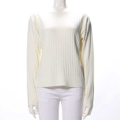 スラッシュドネックリブニット