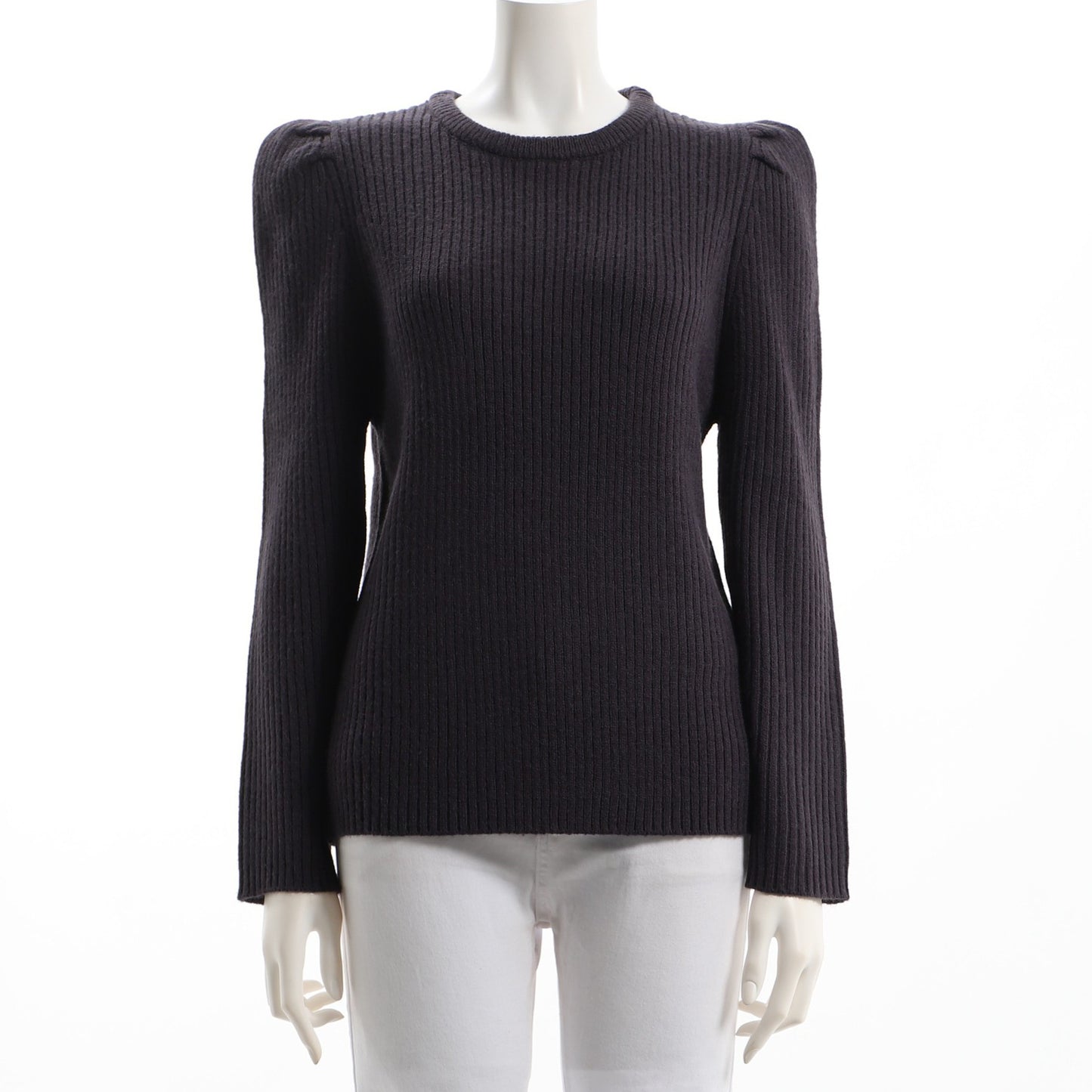 パフスリーブリブニット