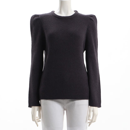 パフスリーブリブニット