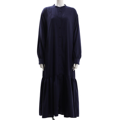 バンドカラーティアードワンピース