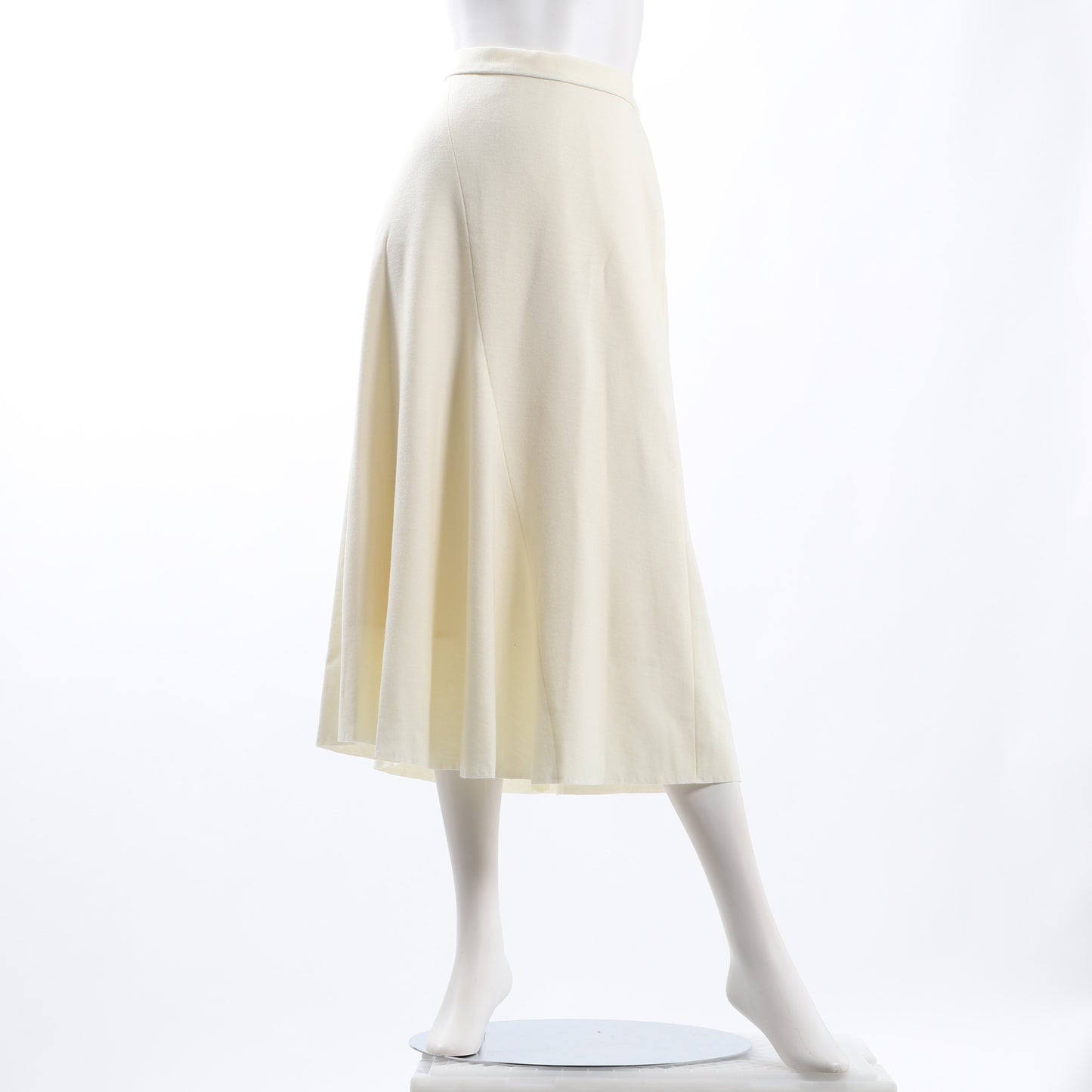 圧縮ウールフレアスカート