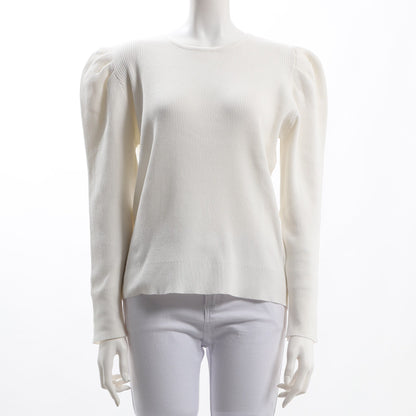 パフスリーブリブニット