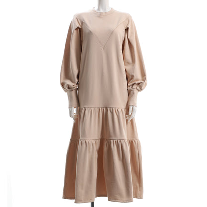 ボリュームスリーブティアードワンピース