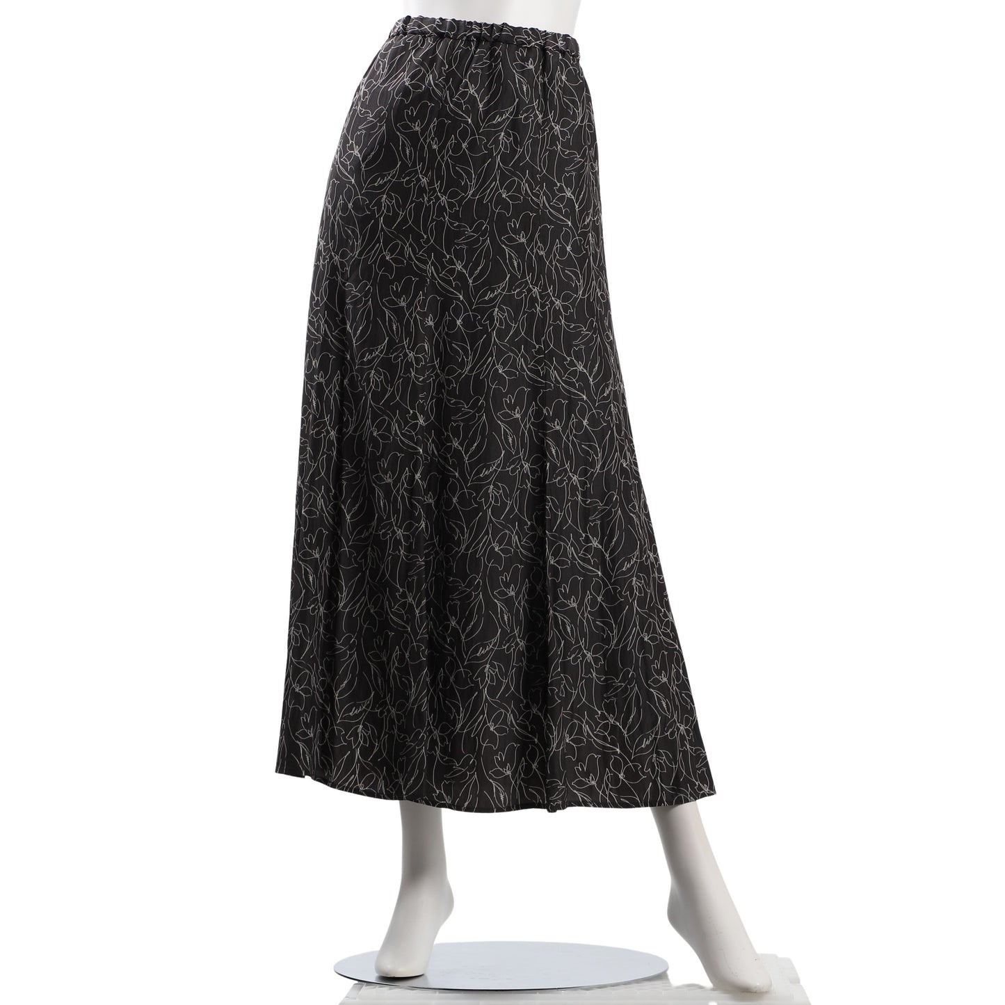 ラインプリントナローフレアスカート