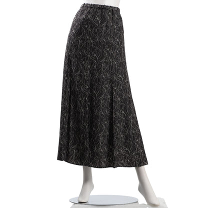 ラインプリントナローフレアスカート