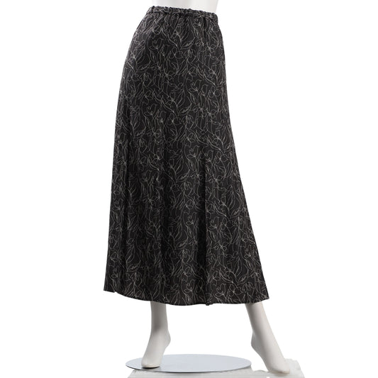 ラインプリントナローフレアスカート