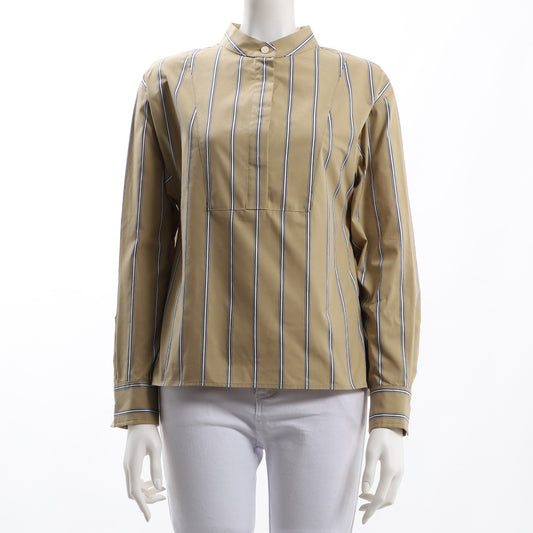 ストライプ柄ビブヨークシャツ