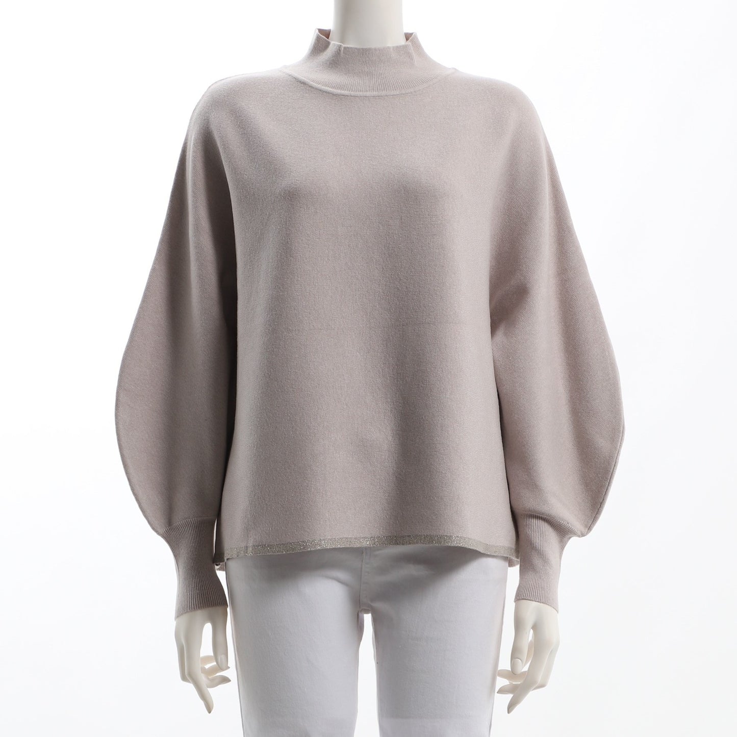 ふんわりお袖ボトルネックニット