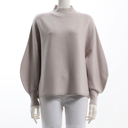 ふんわりお袖ボトルネックニット