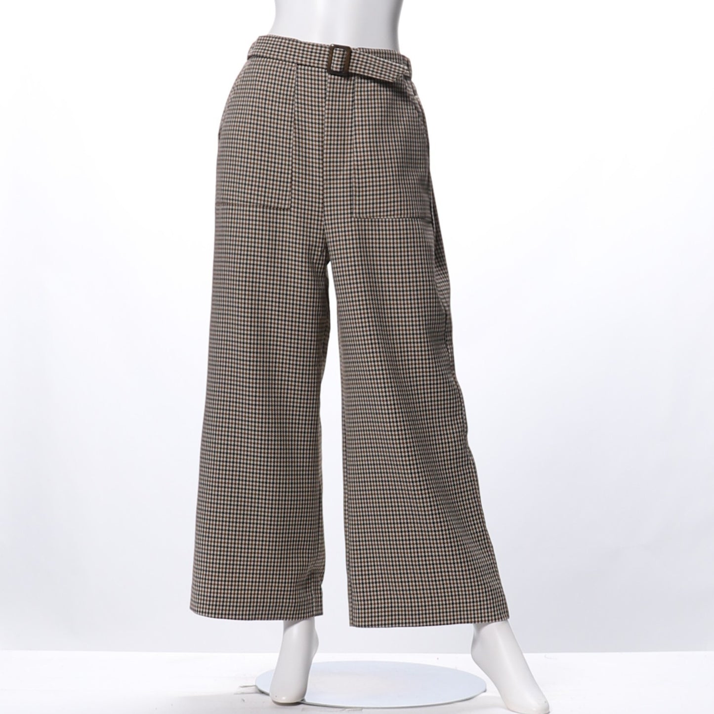 ガンクラブチェック柄ワイドパンツ