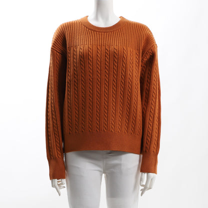 異なる編み地ニット