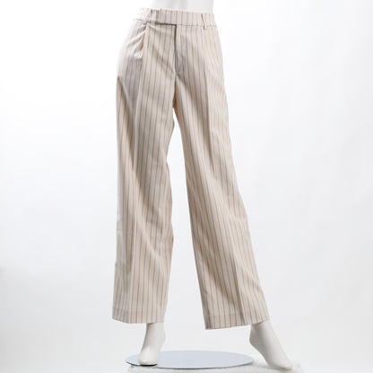 ストライプ柄ワイドパンツ