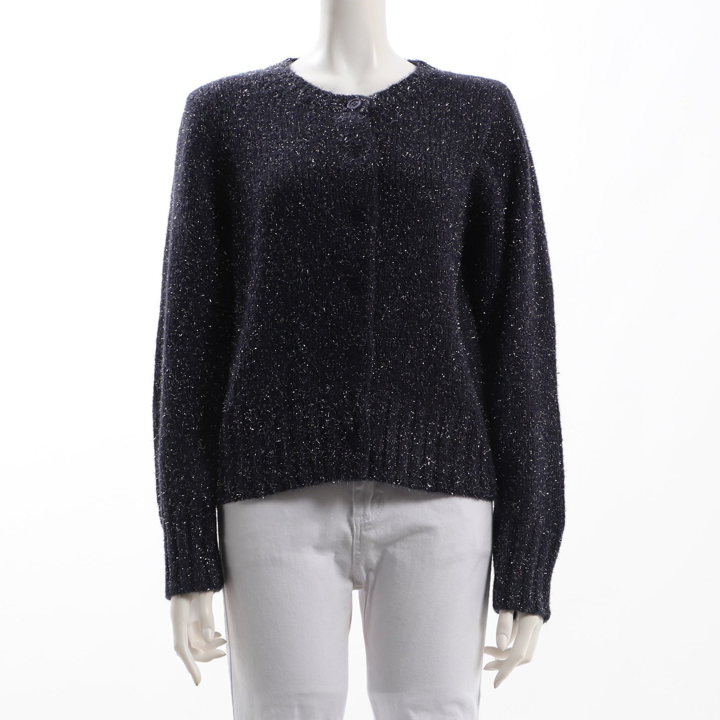 ラメ感ニットカーディガン