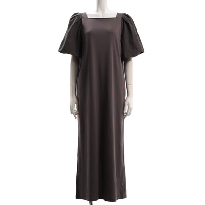 スクエアネックパフスリーブワンピース