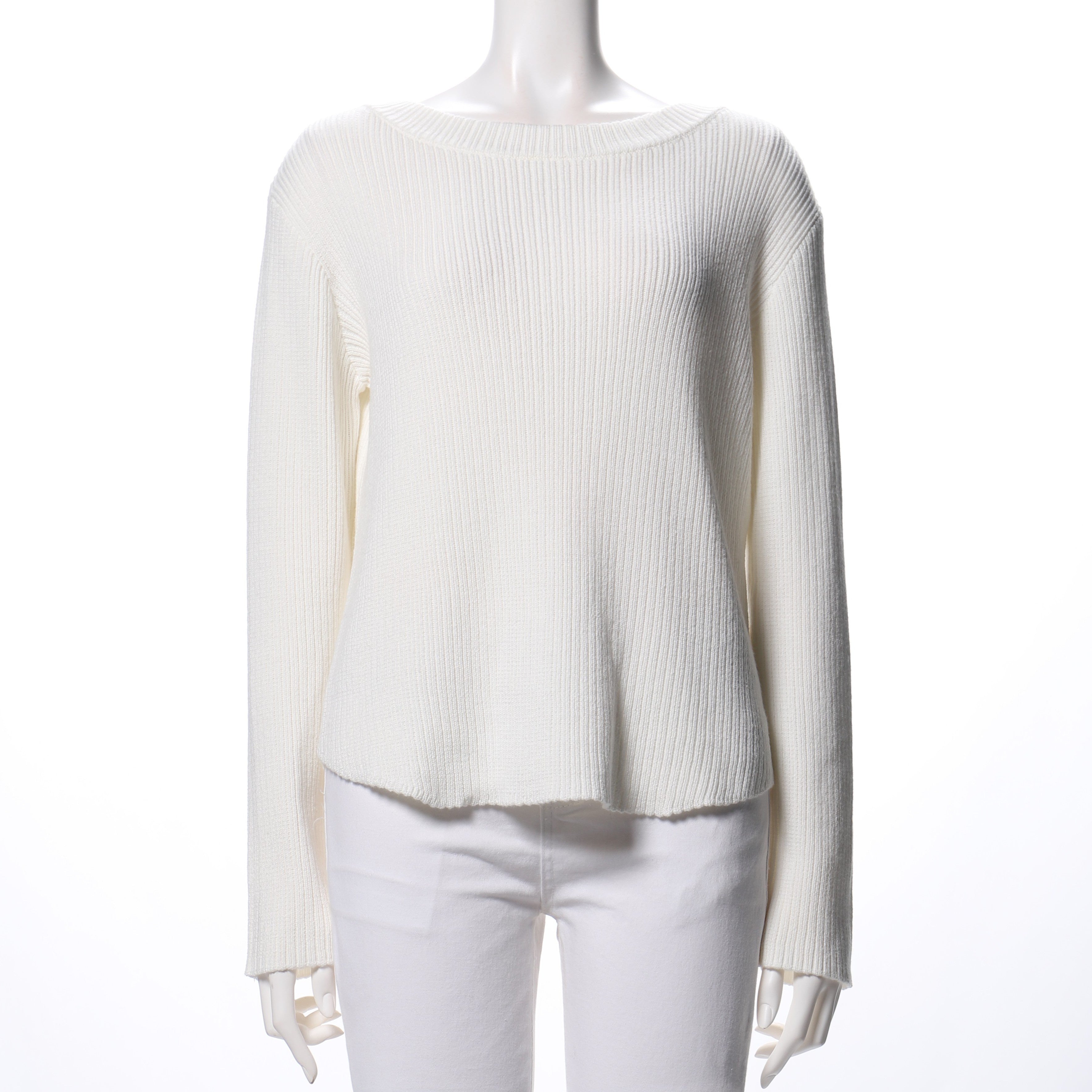 ボートネックドロップショルダーニット