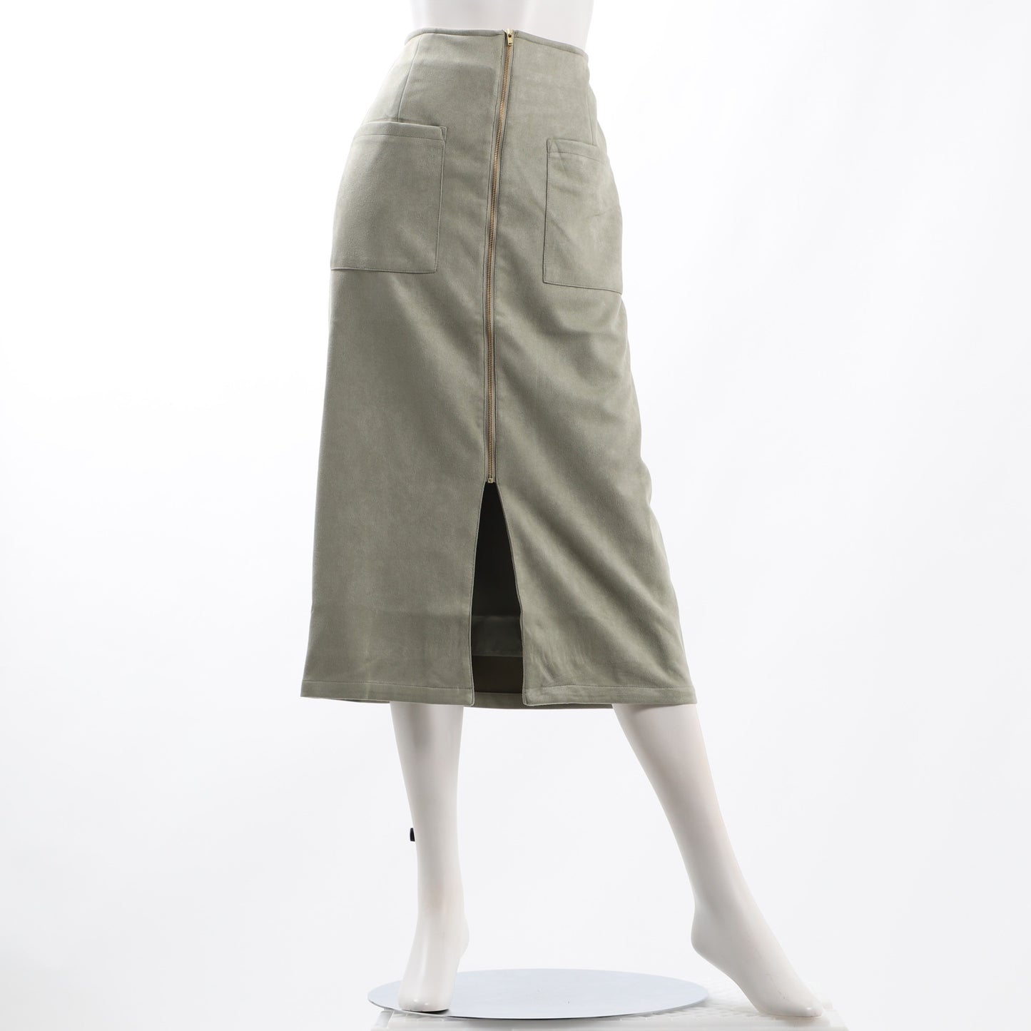 前ジップアップセミタイトスカート