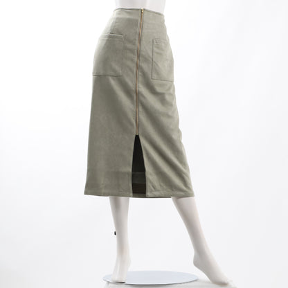 前ジップアップセミタイトスカート