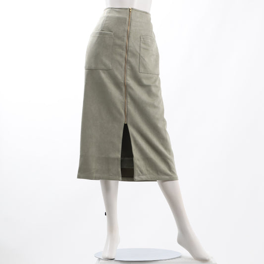 前ジップアップセミタイトスカート