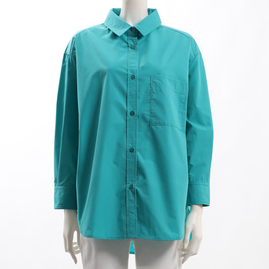 シンプルデザインシャツカラーブラウス