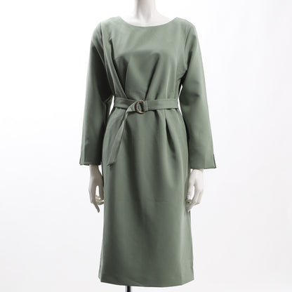 ウエストベルトデザインワンピース