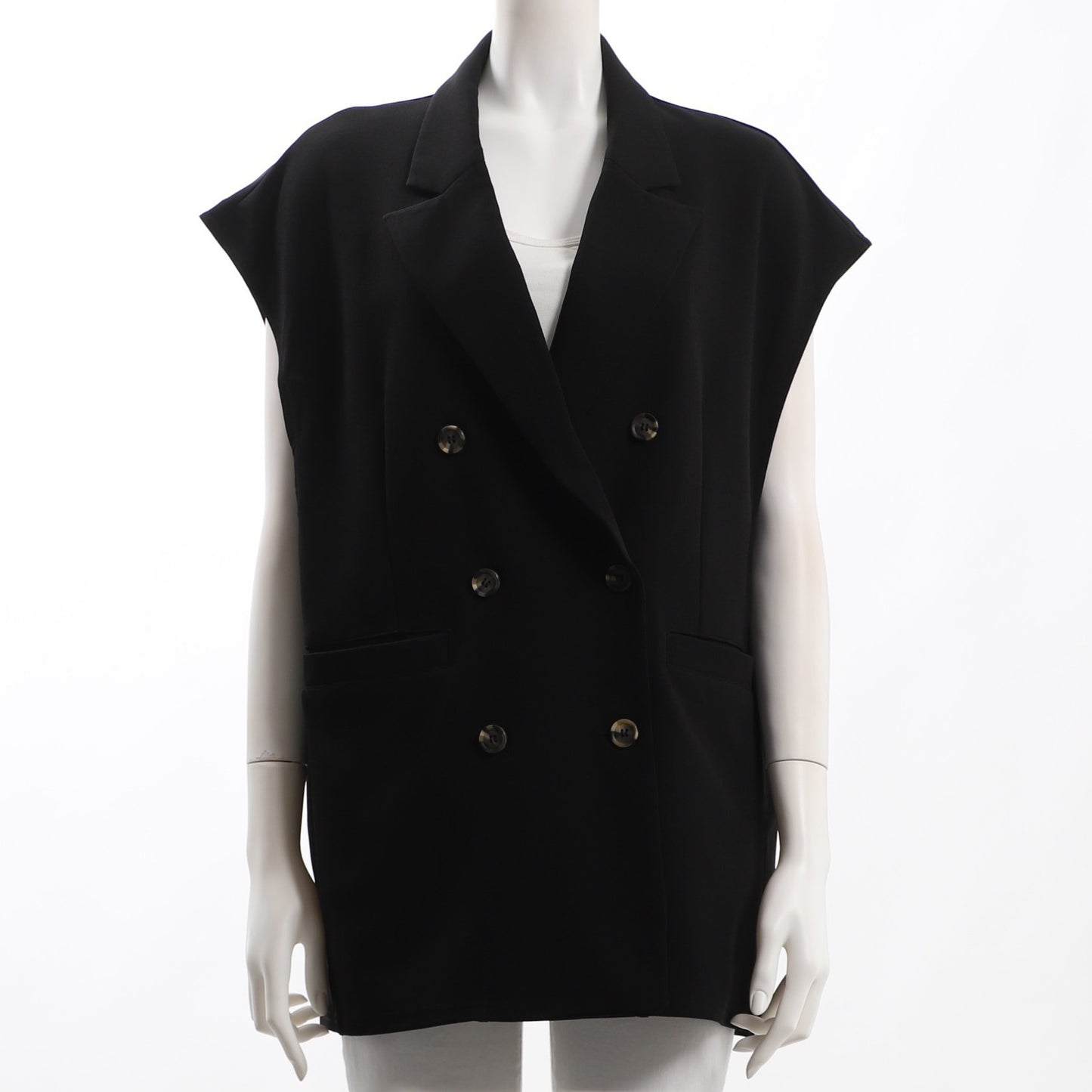 ダブルボタンデザインジレ