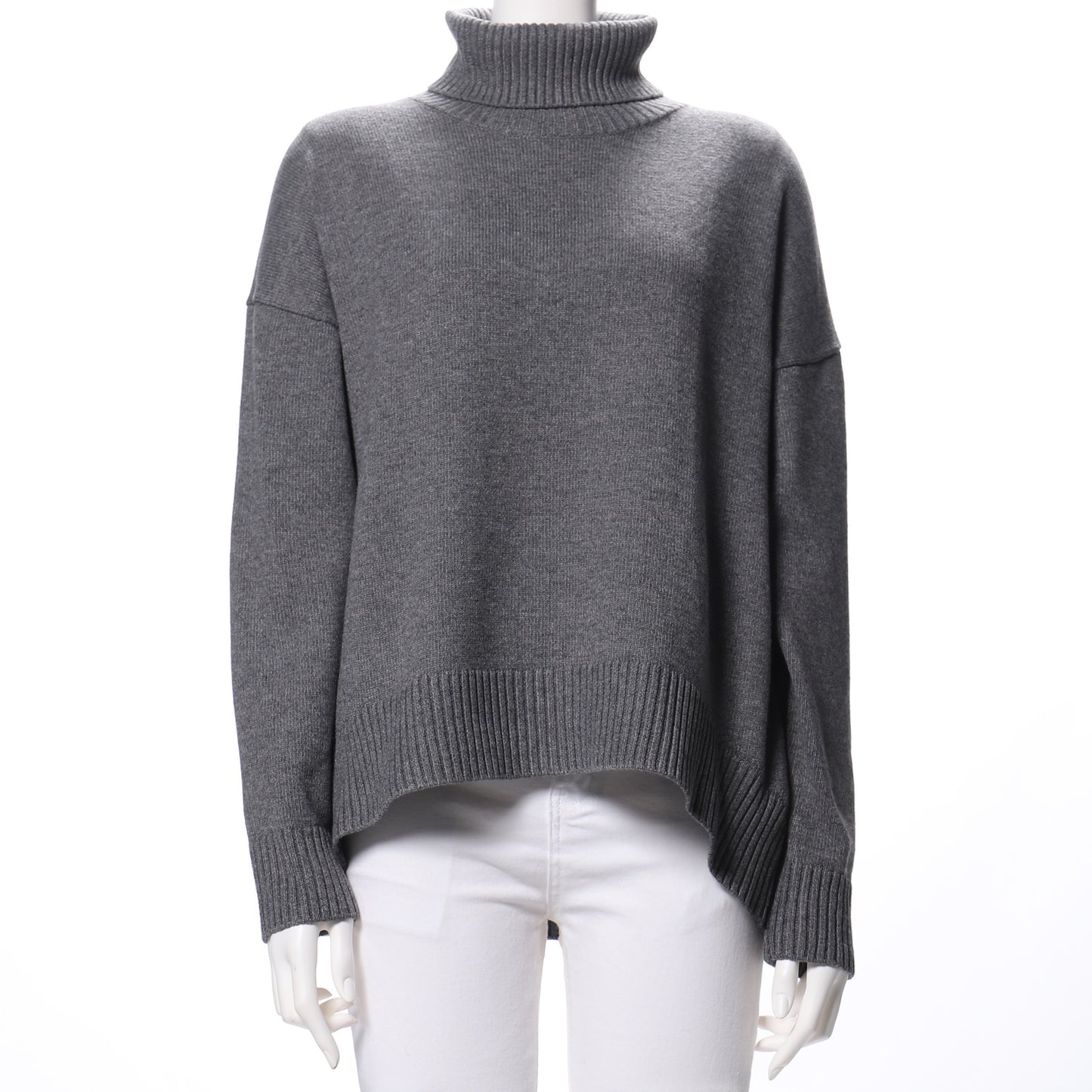 ドロップショルダータートルネックニット