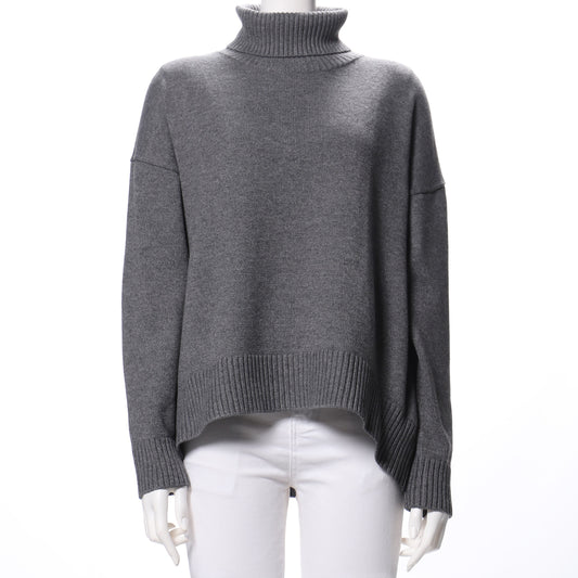 ドロップショルダータートルネックニット