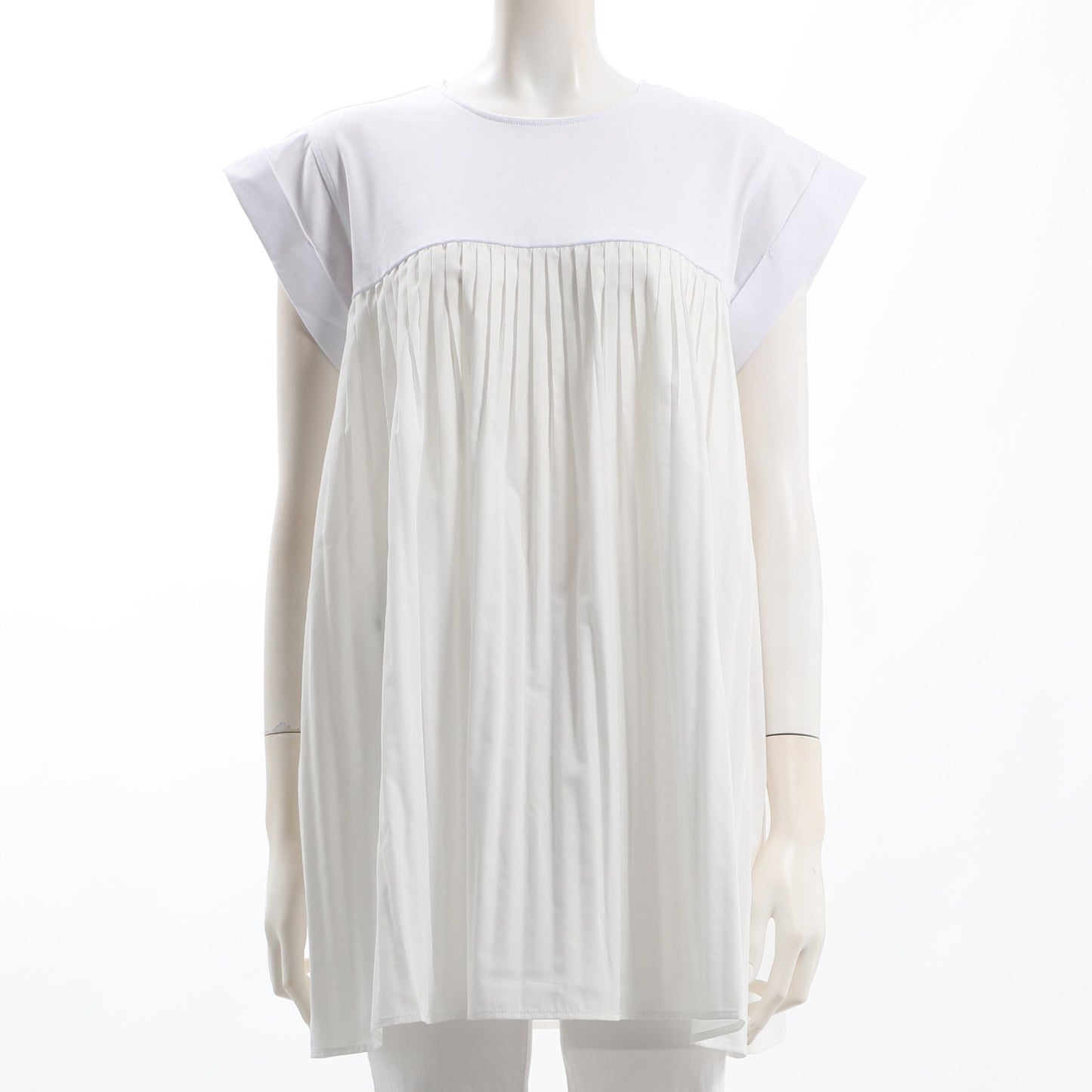 プリーツ切り替えAラインカットソー