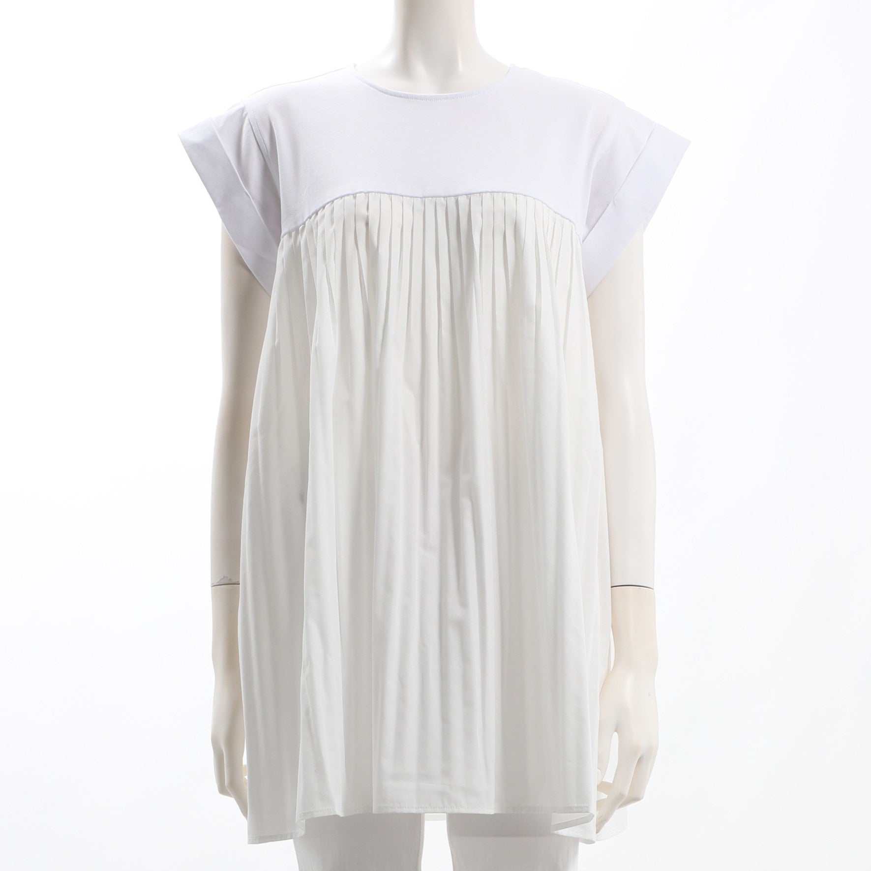 プリーツ切り替えAラインカットソー