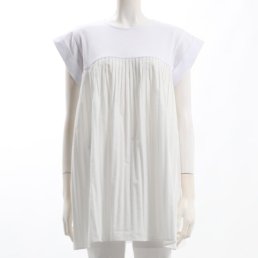 プリーツ切り替えAラインカットソー