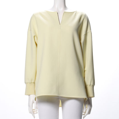 ストレッチ袖口リブ切り替えプルオーバー