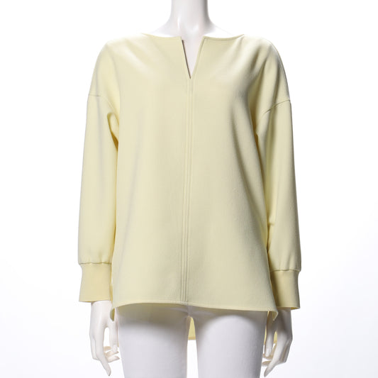 ストレッチ袖口リブ切り替えプルオーバー