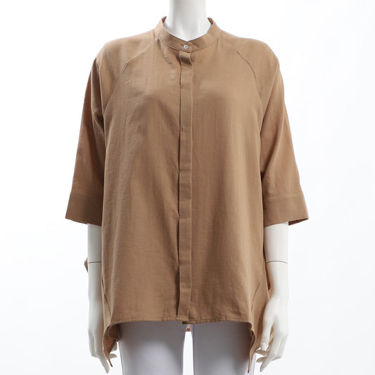 バックデザインバンドカラーブラウス