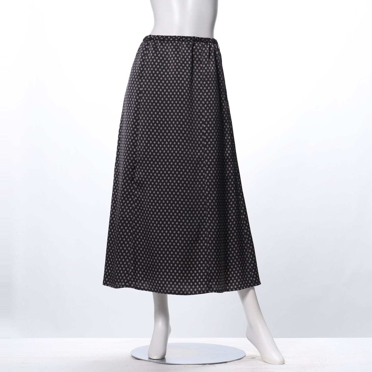 プロヴァンスサテンプリント総柄フレアスカート